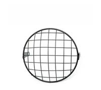 Para Faro Universal Rejilla Malla Pantalla Lámpara Cubierta Protectora Retro Metal Para Motocicleta Compatible Con Motocicleta Rejilla Faro(Black)