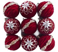 para festiva Poliestireno 8cm para estilo Nórdico para festiva(Red Plush Bloom)