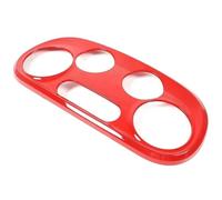 Para Fiat 500 2016-2024 Cubierta Del Marco Del Botón Del Interruptor De Ajuste Del Aire Acondicionado Del Coche Accesorios Interiores DYDGUTUFB(Red)