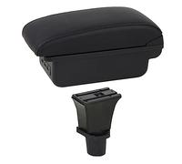 Para Fiat 500 Para CRONOS Para 500c Dolcevita Reposabrazos Caja De Almacenamiento De Coche Modificación Interna Control Central Modificación USB(C1 Black Line)