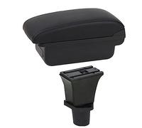 Para Fiat 500 Para CRONOS Para 500c Dolcevita Reposabrazos Caja De Almacenamiento De Coche Modificación Interna Control Central Modificación USB(B1 Black Line)