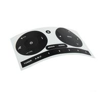 Para Fiat 500 Radio Botón Reparación Mate Negro Calcomanías para Restauración Eficaz Desgastado