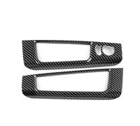 Para Fiat Para 500 Para Abarth 595 695 2008-2023 Fibra Carbono LHD Ajuste Espejo Retrovisor Coche Botón La Ventana Interruptor Adhesivo Almacenamiento Interior Coche