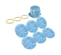 para filtro Lavable VF2002 90107 Tela No Tejida Duradera para(6) | Lavable y reutilizable, ahorro de costes, compatible modelos húmedo/seco, incluye juntas, para fácil limpieza