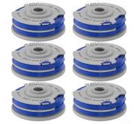 Para Flymo para Contour 500 y Multi Trim 300dx Autofeed Trimmer Bobina Set con 1.65mm Nylon Corte Línea Negro 4 Artículos (6pcs)
