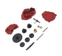 Para FMS Para FCX24 Xiaoqi Para FCX18 1/24 Crusher K5 RC Car Upgrade Parts Metal Dual Speed Box Gear Piezas Mejoras RC(Red)