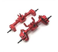 Para FMS Para FCX24 XQ Para FCX18 1/24 Conjunto De Puente De Puerta Delantera Y Trasera De Metal Piezas De Actualización De Coche De Control Remoto Componentes(Red)