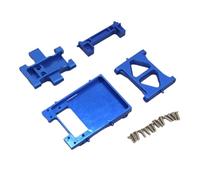 Para FMS Para Fire Para Horse Para Eazyrc Para Thunder 1/18 Storm RC Car Metal Po Accesorios Caja Dirección Base Caja Cambios Barra Trasera Para Asiento Piezas(Blue)