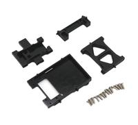 Para FMS Para Fire Para Horse Para Eazyrc Para Thunder 1/18 Storm RC Car Metal Po Accesorios Caja Dirección Base Caja Cambios Barra Trasera Para Asiento Piezas(Black)