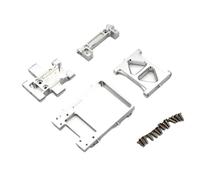 Para FMS Para Fire Para Horse Para Eazyrc Para Thunder 1/18 Storm RC Car Metal Po Accesorios Caja Dirección Base Caja Cambios Barra Trasera Para Asiento Piezas(Silver)