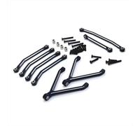 Para FMS Xiaoqi Para FCX24 1/24 Actualización Y Reacondicionamiento De Metal Proceso CNC Chasis Eje Enlace Fijo Kit De Dirección Piezas De Coche RC Componentes(Black)