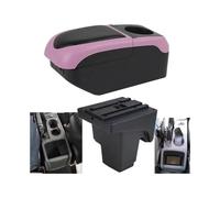 Para Focus 3 Mk3 2011-2023 Caja Almacenamiento Consola Cuero Accesorios Reposabrazos Coche Contenedor Caja Reposabrazos(S1 Black-pink 6usb)
