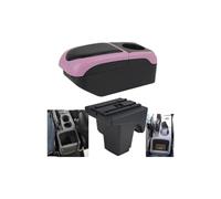 Para Focus 3 Mk3 2011-2023 Reposabrazos Cuero Consola Central Almacenamiento Accesorios Para Coche Contenedor Caja Reposabrazos(S1 Black-pink 6usb)
