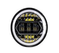 Para For Dyna For Para Daytona Para FXDB Para Street Para Bob Para Glide Para Super 5 3/4 Pulgadas 5,75 "faro Delantero LED Motocicleta H4 Faro Delantero Moto Faro Delantero(1PCS headlight Black E)