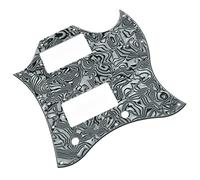 Para For SG Standard Full Face Guitar Pickguard Scratch Plate Zebra Stripe 3 capas con tornillos Reemplazo de Golpeador de Guitarra Eléctrica