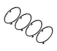 Para Ford Focus 2 MK2 2005 2013 Car Air Conditioning Outlet Trim Decor Sticker Set, 4 piezas, fibra de carbono estilo ABS Material piezas interiores del coche (fibra de carbono)