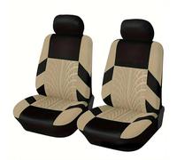 Para Ford Focus 2, Mk2, Focus 3, Mondeo, Mk4, Kuga, Fusion, Ranger, Focus, Mk3, Fiesta Mk7 Fundas Asientos Coche de Cuero Sintético Premium, Juego de Cubre Asientos Delanteros, Airbag Compatible