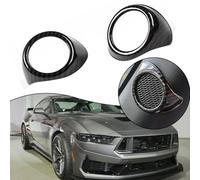 Para Ford Mustang 2015 2018 Fibra de carbono puerta estéreo altavoz cubierta Trim Set, protección interior para el área del pilar del altavoz