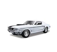 para Ford Mustang GT 1967 1968 1 18 Simulación Diecast Aleación Modelo De Coche Decoración Colección Juguete(White)