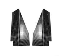 Para Ford Mustang Mk6 2015-2023 faldón lateral panel basculante divisor de alas en piano negro y patrón de fibra de carbono para aspecto deportivo (textura de fibra de carbono)