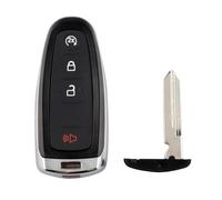 para Ford para Edge para Escape para Flex para Explorer para Focus para Lincoln MKS Carcasa para Llave Inteligente con Tarjeta Sin Llave FO38 HU101(4 Button Style A)