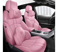 Para Ford Para Explorer 2020 2013 2014 2016 2017 Fundas De Asiento Coche Cuero 5 Asientos Protectoras Asiento(Pink,Deluxe)