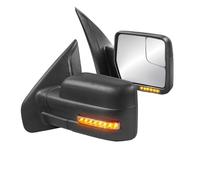 Para Ford Para F150 Para F 150 Camión 2007 2008 2009 2010 2011 2012 2013 2014 Espejos De Remolque Eléctricos Con Calefacción Señal Streamer Espejo Retrovisor Exterior(Negro)