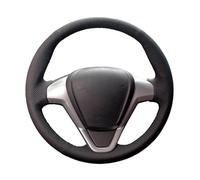 para Ford para Fiesta 2009 2010 2011 2012 2013 para EcoSport 2013 Protector Cuero Microfibra Volante Coche Interior Funda Protectora Volante Coche(Light Blue Thread)
