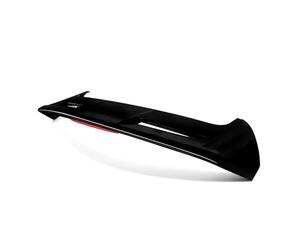 para Ford para Fiesta Hatchback 2008-2019 ST Alerón Trasero Estilo Fábrica con Luces Led Techo Ventana Negro Brillante Alerón Trasero Coche