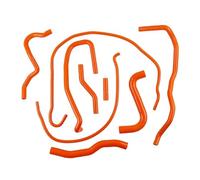 Para Ford Para Fiesta Mk6 ST 150 Facelift 2006 2007 2008 2,0 Duratec ST Motor Juego Mangueras Refrigerante Silicona Coche Intercooler Turbo(Orange)