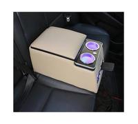 PARA FORD Para Fiesta Para Ecosport Para Mondeo Para Kuga Para Edge Interior Coche Pasamanos Trasero Reposabrazos Caja Con Atmósfera Carga(Model A Beige)