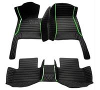 para Ford para Mustang 2015 2016 2017 2018 2019 2020 2021 2022 Alfombrillas para Tipo Clima, Juego Completo Impermeable Alfombrillas Coche(Striped Black Green)