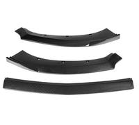 para Ford para Mustang 2015 2016 2017 3 Piezas Fibra Negro Parachoques Delantero Divisor Difusor Labios Alerón Parachoques Carrocería Moldura(Fiber Look)