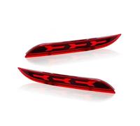 Para Ford Para Mustang 2015-2017 LED Rojo Reflector Parachoques Trasero Luces Traseras/luces Freno Luces Antiniebla Traseras Con Señal Giro trasero Difusor parachoques(Red Lens)