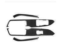 Para Ford Para Mustang GT 2015-2021 Cubierta Decorativa Fibra Carbono Para El Panel Control Interruptor Elevación Las Ventanas Automóvil. Accesorios Para Interior Coche(Black(LHD))