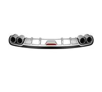 para Ford para Mustang para Focus RS ST para Fiesta para Mondeo Todos Los Modelos Alerón Trasero Universal Borde Parachoques Trasero Pequeño Envolvente GFVFGNLNNA(Silver 128CM)