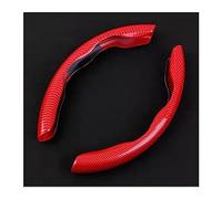 para Ford para Mustang para GT 350 500 2015 2016 2017 2018 2019 2020 Cubierta De Cuero De Ante Negro para Volante De Coche Cubre Volante Coche Accesorios Interior(Red-2)