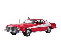 para Ford Policía Duo 1976 Ford Gran Torino Coche De Policía Simulación Coche Modelo Decoraciones 1 18(Taglia Unica)