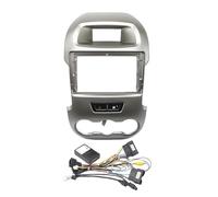 para Ford Ranger F250 2011-2015, Kit De Instalación De Doble DIN, Accesorios, Panel Frontal, Reproductor De DVD, Android, Marco De Radio para Tablero(Silver,with Cable)