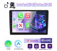 para Ford Transit 2009-2016/ para Ford Focus 2005-2008 para 15 4G+64G Radio de Coche, con Canbus integrado y CarPlay sin varillas, pantalla táctil de 9 pulgadas y FM/RDS incorporado, Bluetooth 5.0 +