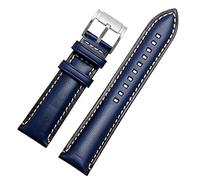 para fósil BQ2363/2453 ME3099 3052 3054 FS5380/5453 FS4735 FS4812 Correa de vaca Vintage Genuine Leather Band de 20 mm (color: Oro de rosa azul, tamaño: 24 mm)
