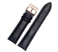 para fósil BQ2363/2453 ME3099 3052 3054 FS5380/5453 FS4735 FS4812 Correa de vaca Vintage Genuine Leather Band de 20 mm (color: Oro de rosa azul, tamaño: 24 mm)