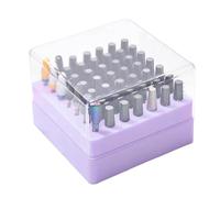 Para Fresas De Manicura,Organizador Con Tapa Transparente Y Cuarenta Y Nueve Huecos,Estuche Expositor para Herramientas de Uñas | Para Principiantes Entusiastas Mujeres Familiares Y Amigos