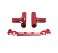 Para FS Para Racing Para Tank Para Atom Sharks Leopard Para Focus 6S 1/8 RC Car Piezas Actualización Accesorios Conjunto Grupo Dirección Metal Piezas ReparacióN Rc(Red)