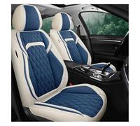 Para Fusion Para Kuga Para Ranger Para Explorer 5 Para Figo Para Taurus Protectores Asiento Coche Cubierta Fundas Lino Auto Fundas Asientos(Beige Blue)