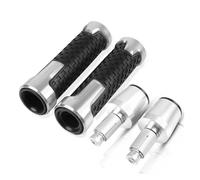 Para FZ1FAZER FZ6FAZER 2004-2007 2008 2009 FZ1 FZ6 FAZER Manillar De Motocicleta Empuñaduras De Barra Extremos Enchufe Deslizante(Silver)