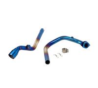 Para FZ250 FZS250 FZS FZ Para Fazer 250 Tubo De Conexión Del Cabezal De Escape De La Motocicleta Silenciador Modificado 51 Mm Delantero Medio WEFOLCC(Blue)