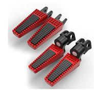 Para FZ6/Para Fazer FJ-09 MT-03 MT-07 MT-09 MT-10 XSR700 XSR 900/Abarth Reposapiés Delanteros Traseros De Motocicleta Pedales De Apoyo Estriberas(Type 2 Red)