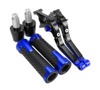 Para FZ8 FZ-8 2010-2018, Palancas De Freno Y Embrague Plegables Ajustables, Empuñaduras De Manillar Y Extremos, Accesorios(Black Black blue)