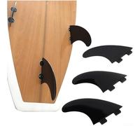 Para G5 Surfboard Fin Set con llave y tornillos Material de nylon de alta resistencia para tablas de remo Maniobrabilidad mejorada Color blanco 3pcs (negro)